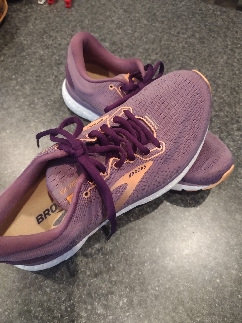 Brooks Women's Running Shoes - Purple with Peach Accents